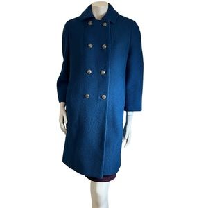 1960s Vintage Blue Shagmoor Coat Fully Lined